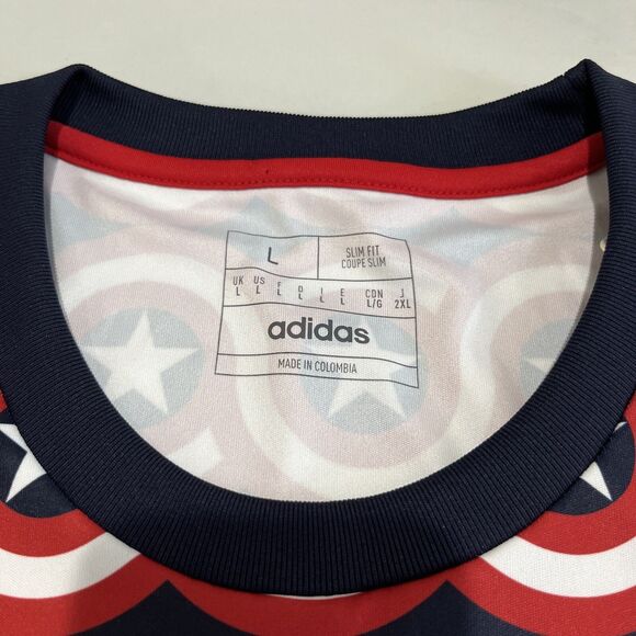 Adidas Marvel Captain America Pre Match Jersey HT3237 Men’s Size L - Picture 6 of 7